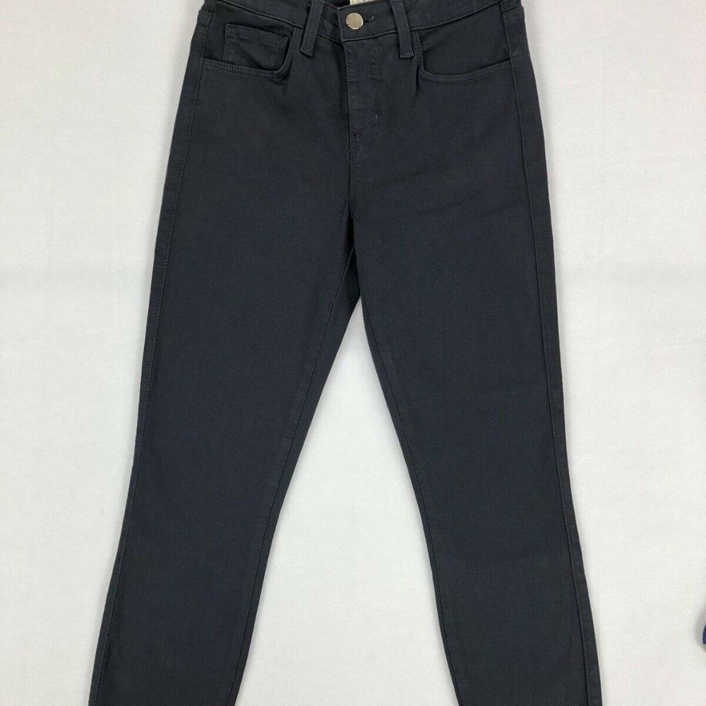 L'AGENCE Margot High Rise SKINNY Jeans Womens 24 Stretch Gray Stingray 2294LMD